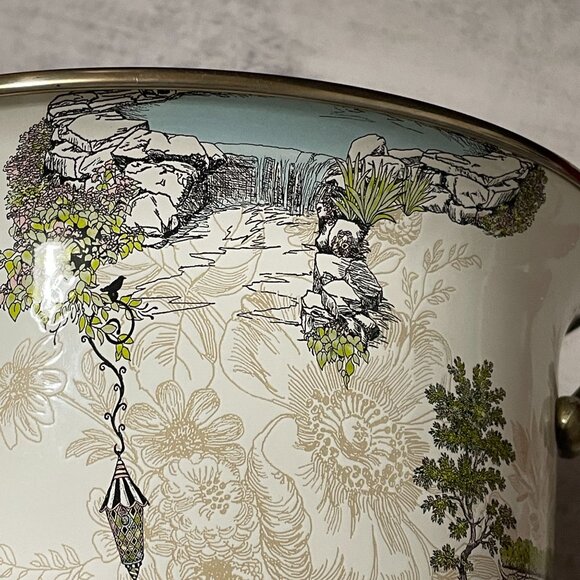 MacKenzie-Childs 30th Anniversary Aurora Collection Enamel Ice Bucket 2013 RARE - Picture 10 of 14